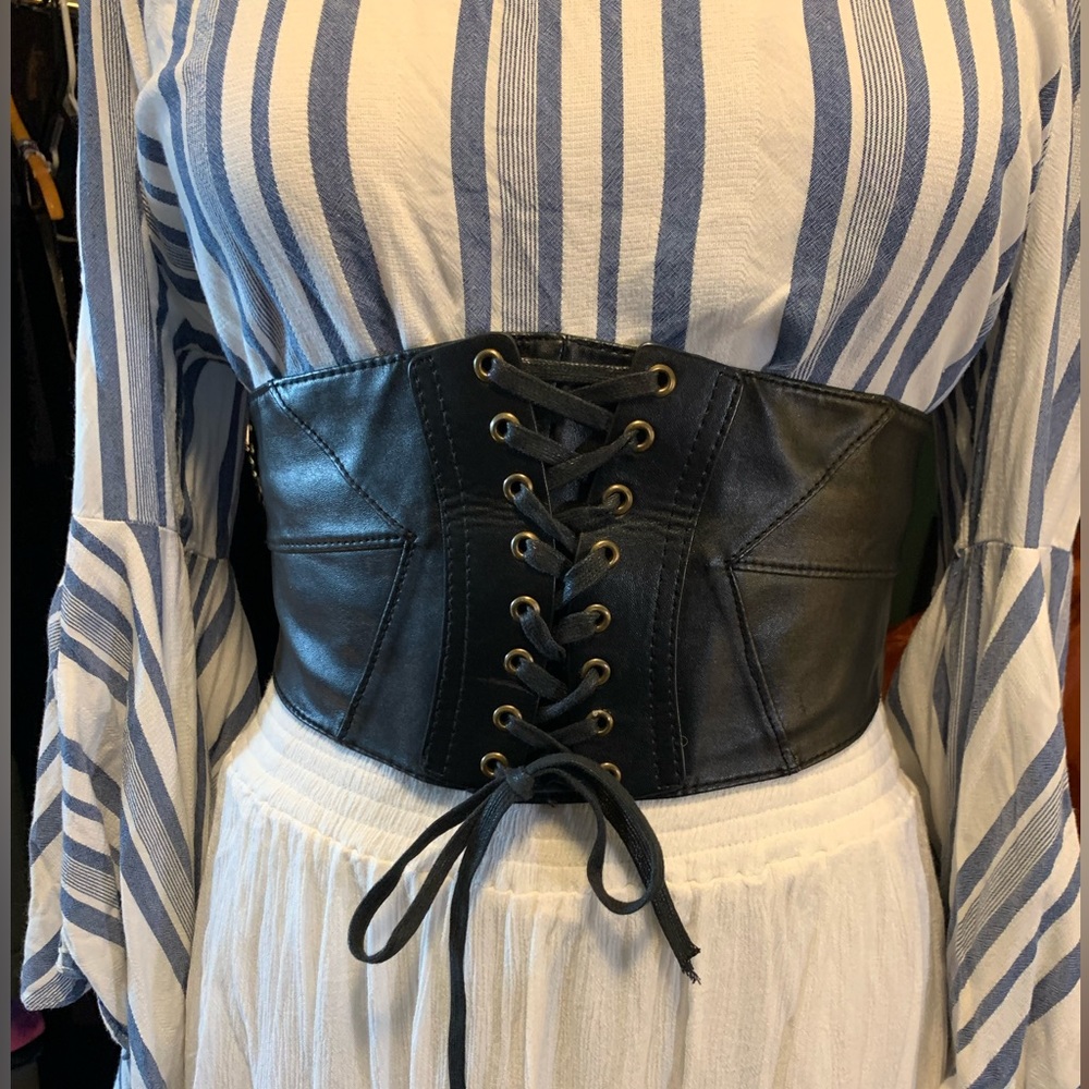 Medieval Corset Belt Stretchy Snap Closure Lacing